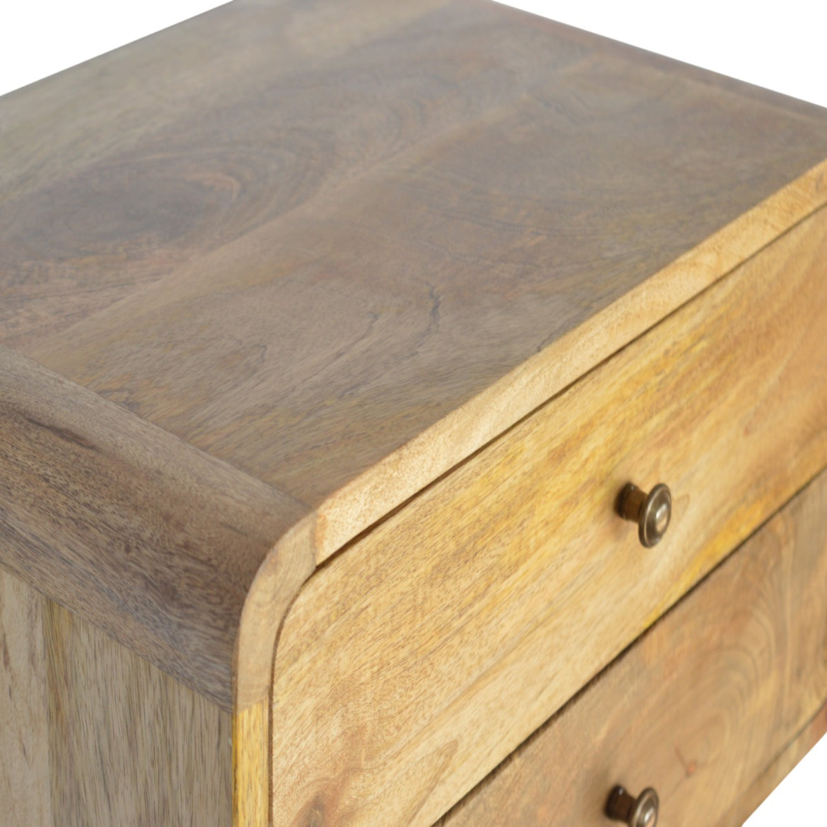 Table de chevet à suspendre 2 tiroirs en manguier massif – Naturel – vue 6
