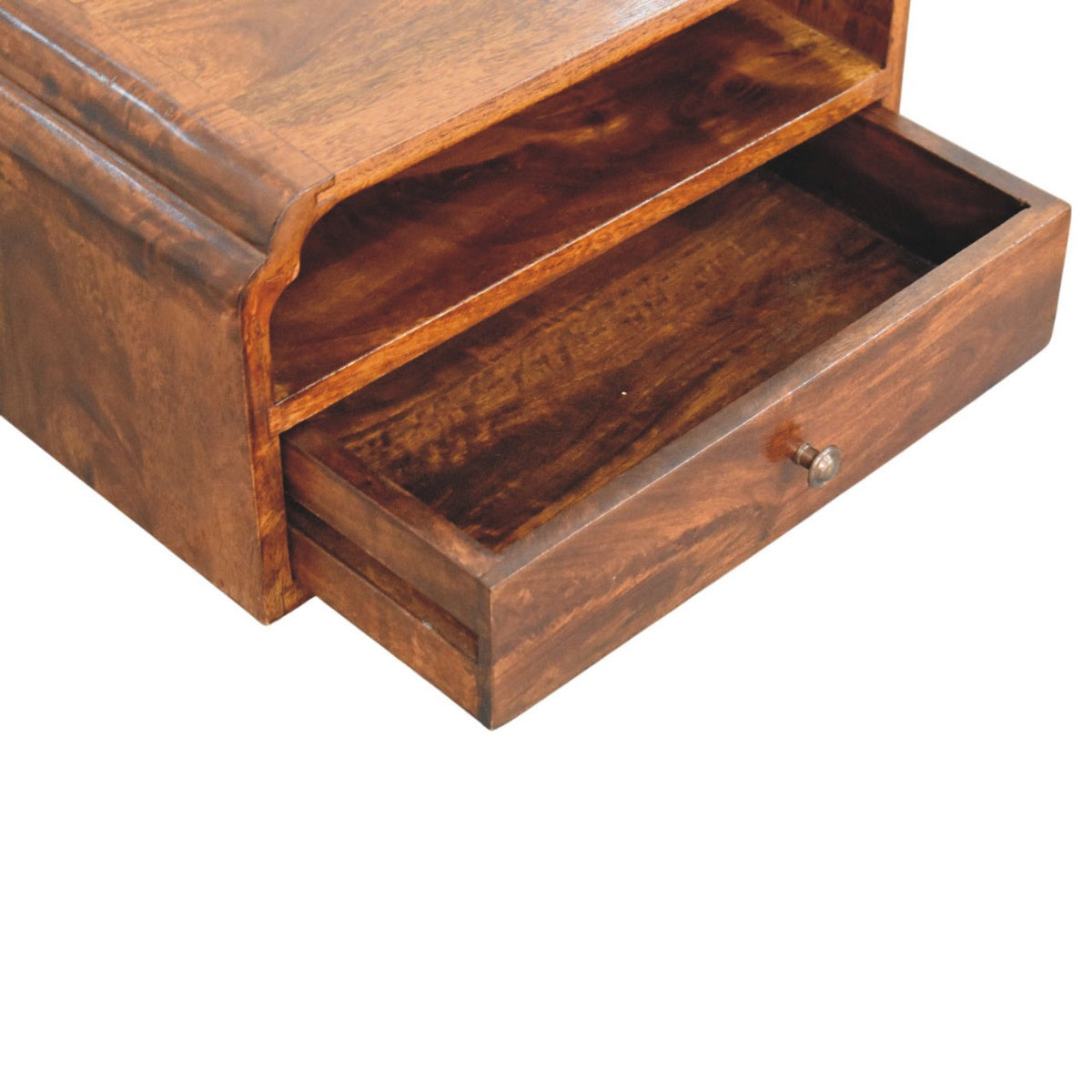 Table de chevet à suspendre à niche en manguier massif – Châtaigne – vue 6