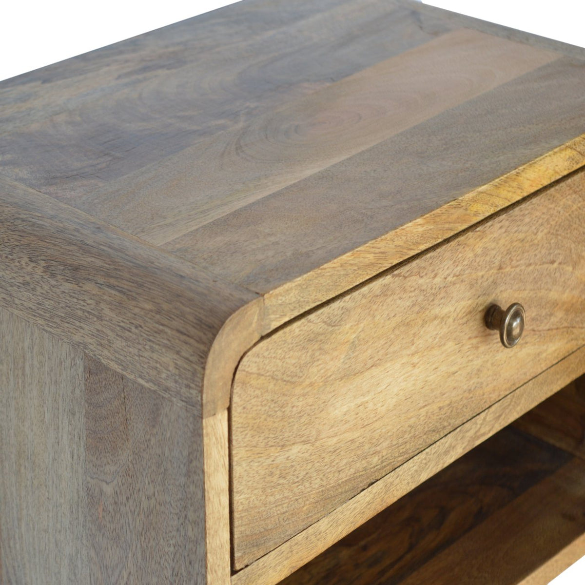 Table de chevet à suspendre à niche en manguier massif – Naturel – vue 6