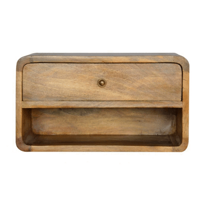 Table de chevet à suspendre à niche en manguier massif – Naturel – vue 8