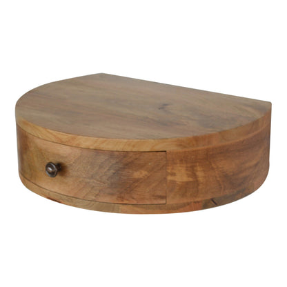 Table de chevet à suspendre arrondie en manguier massif – Naturel – vue 5