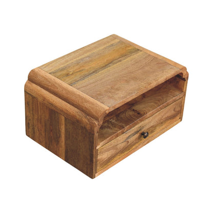 Table de chevet à suspendre avec étagère en manguier massif – Naturel – vue 5