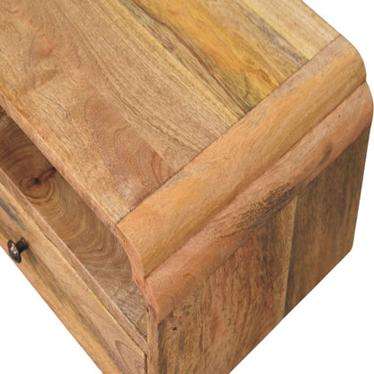 Table de chevet à suspendre avec étagère en manguier massif – Naturel – vue 6