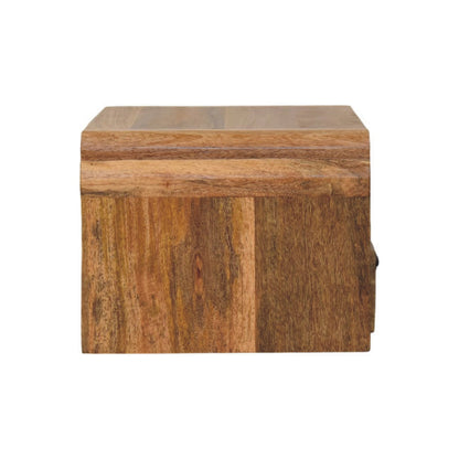 Table de chevet à suspendre avec étagère en manguier massif – Naturel – vue 8