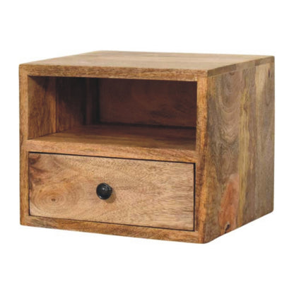 Table de chevet à suspendre avec niche en manguier – Naturel – vue 3
