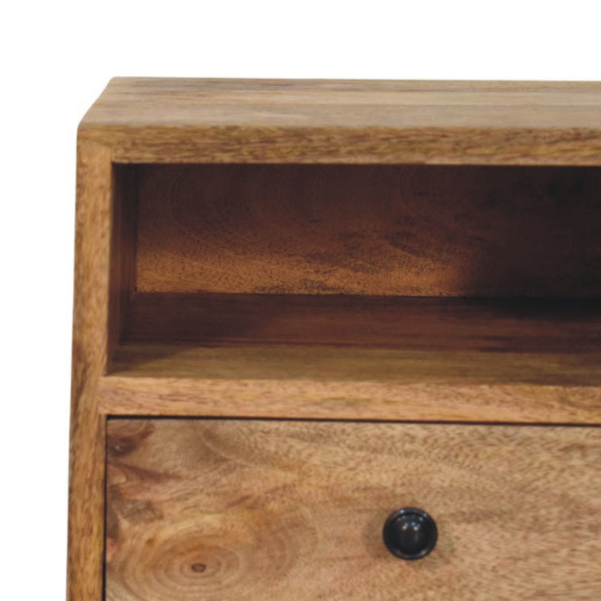 Table de chevet à suspendre avec niche en manguier – Naturel – vue 4