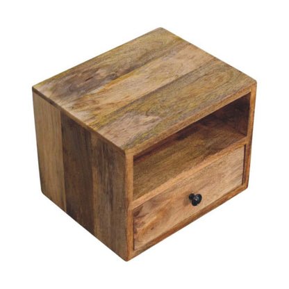 Table de chevet à suspendre avec niche en manguier – Naturel – vue 5