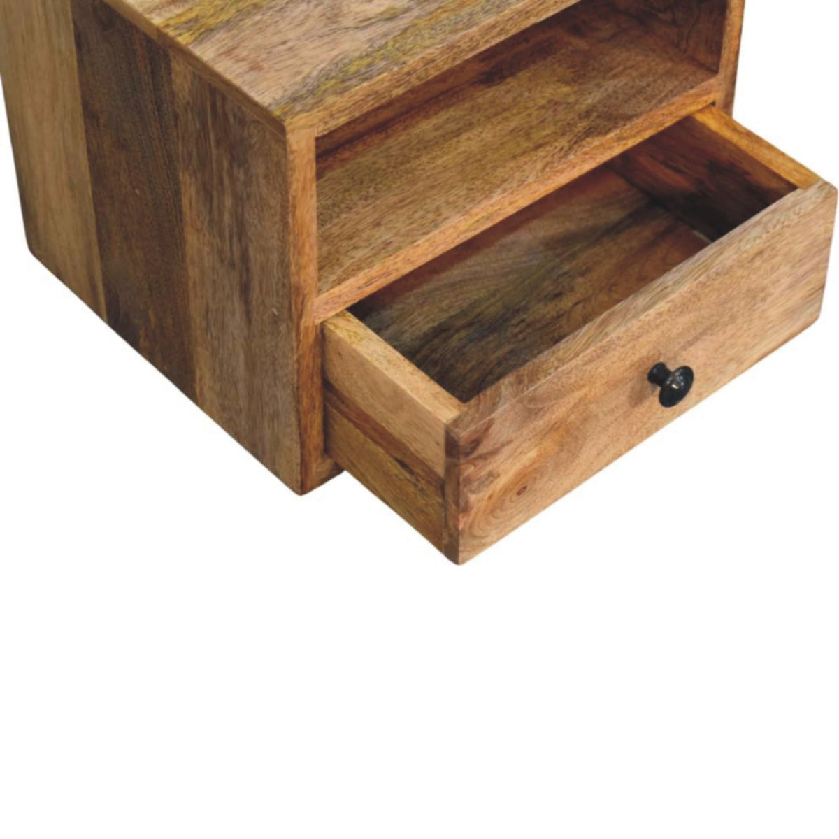 Table de chevet à suspendre avec niche en manguier – Naturel – vue 7