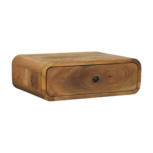 Table de chevet à suspendre compacte en manguier massif – Naturel – vue 2