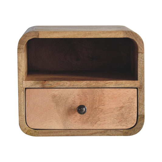 Table de chevet à suspendre extra mini en manguier massif – Naturel – vue 2