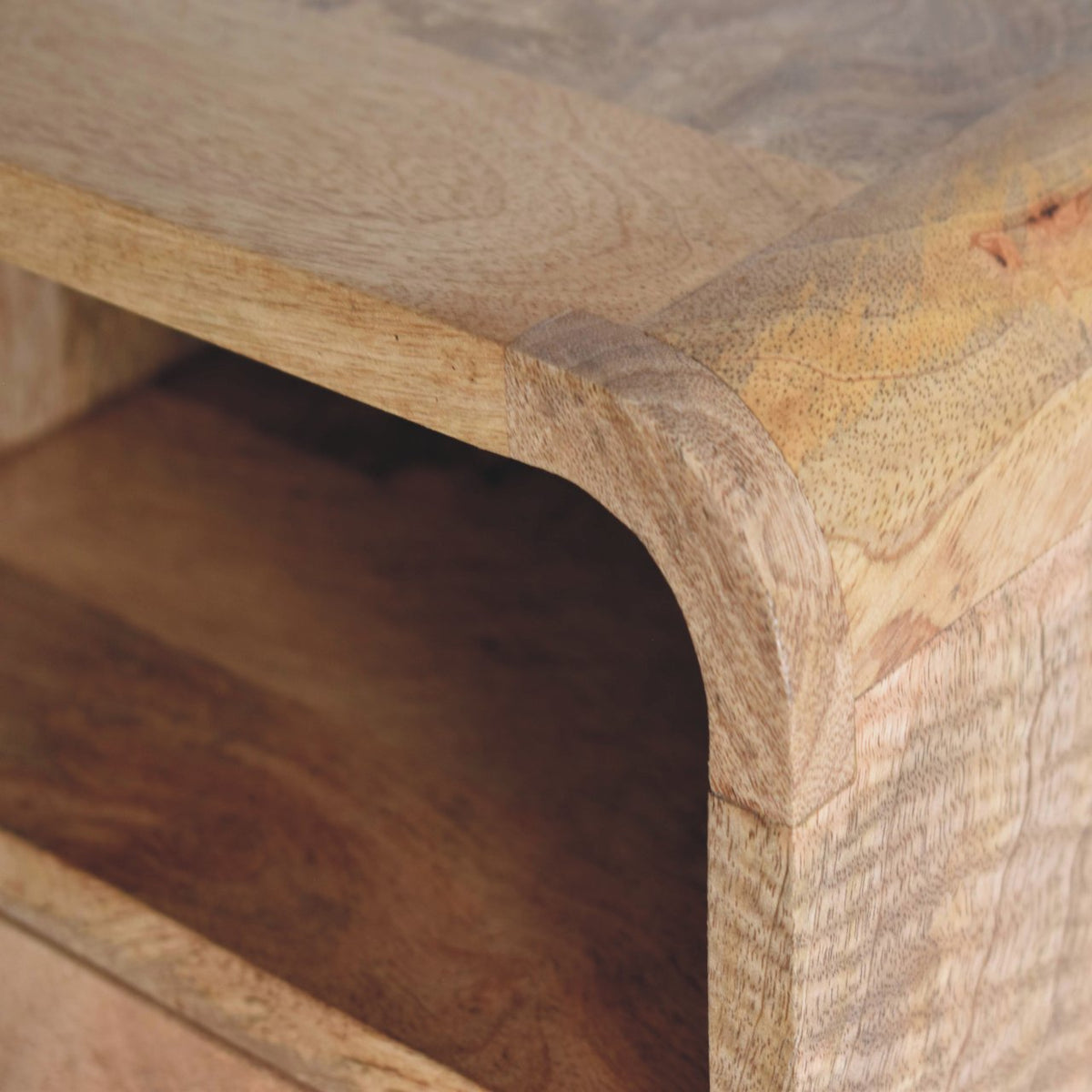 Table de chevet à suspendre extra mini en manguier massif – Naturel – vue 6