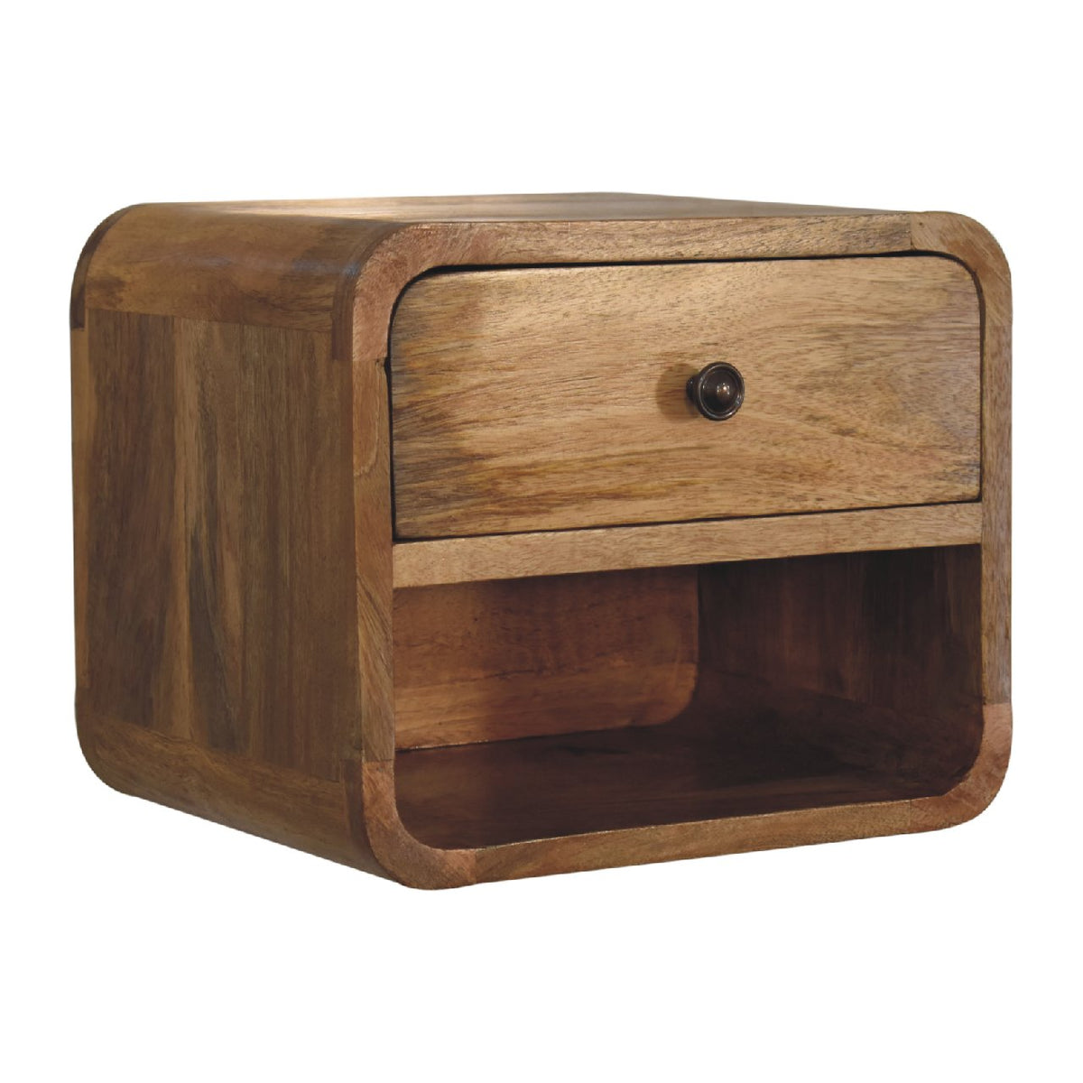 Table de chevet à suspendre mini à niche en manguier massif – Naturel – vue 3