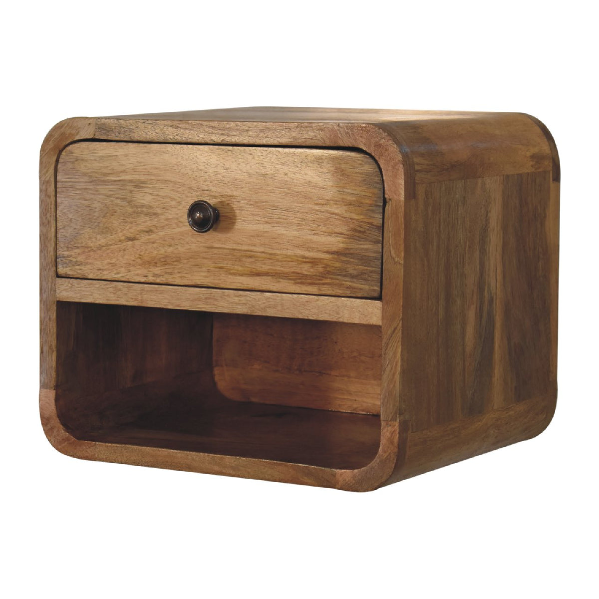 Table de chevet à suspendre mini à niche en manguier massif – Naturel – vue 4