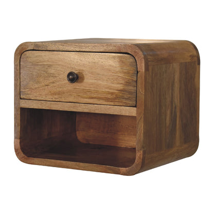 Table de chevet à suspendre mini à niche en manguier massif – Naturel – vue 4