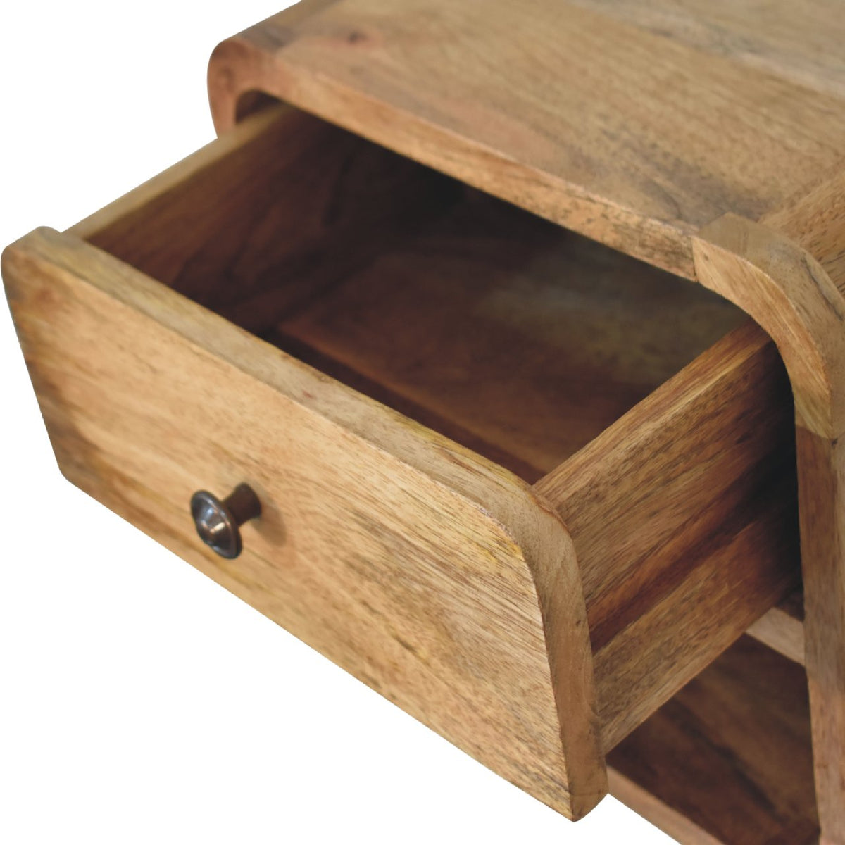 Table de chevet à suspendre mini à niche en manguier massif – Naturel – vue 7