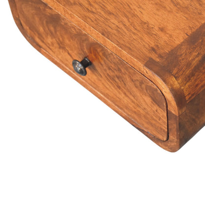 Table de chevet à suspendre mini à tiroir en manguier massif – Châtaigne – vue 6