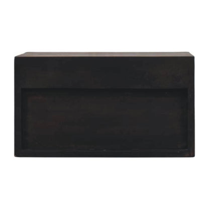 Table de chevet à suspendre sculptée à niche en manguier massif – Moka – vue 10