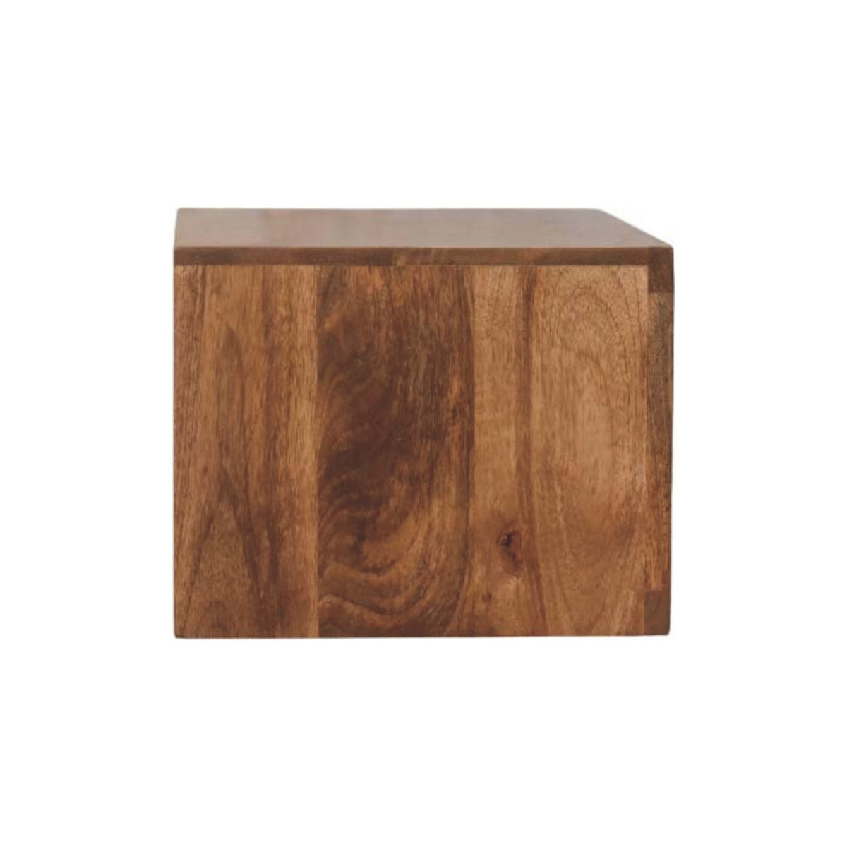 Table de chevet à suspendre sculptée en manguier massif – Miel doré – vue 8