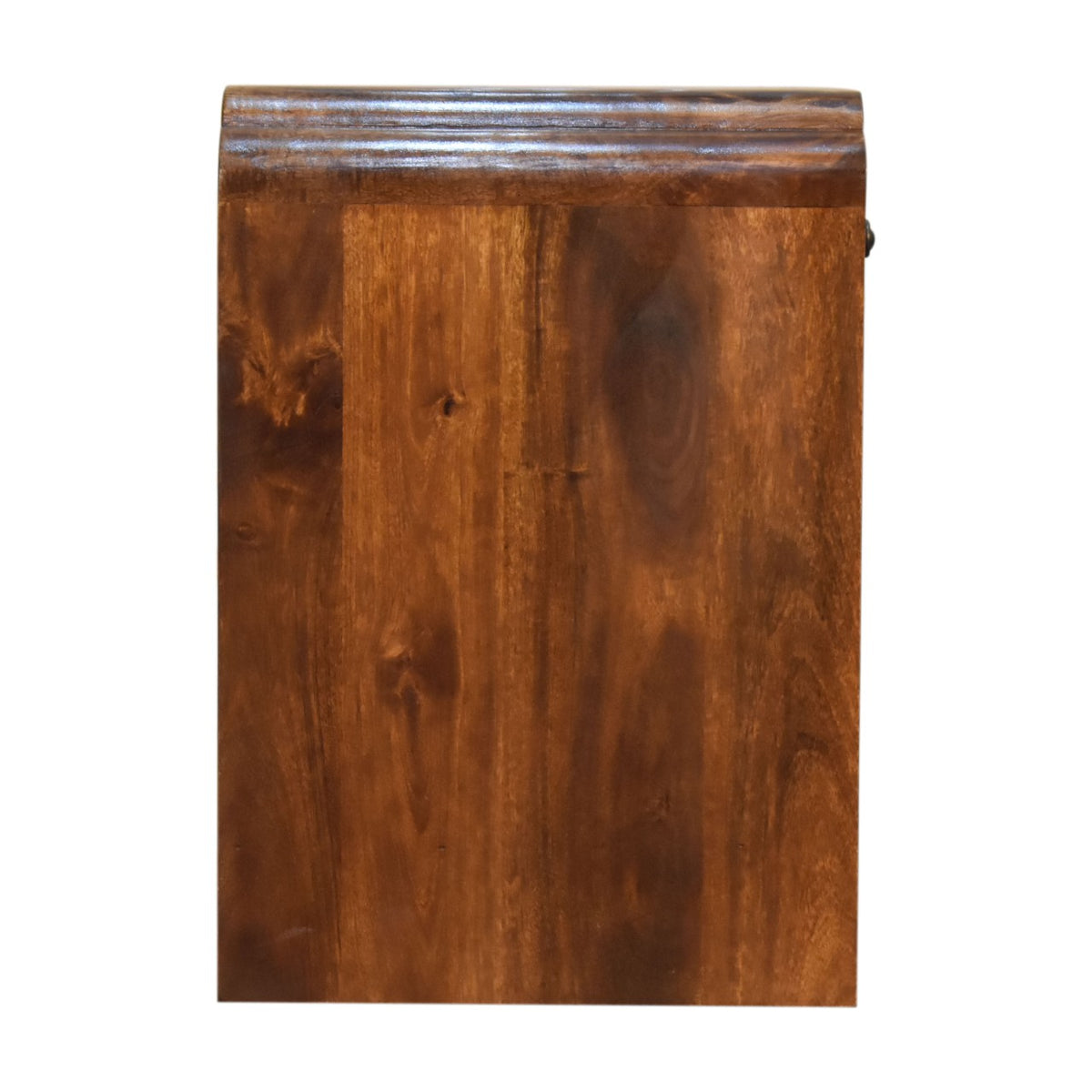 Table de chevet à tiroir et étagère en manguier massif – Châtaigne – vue 8