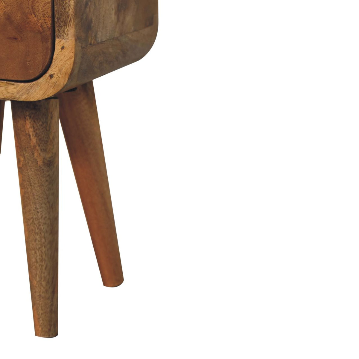 Table de chevet extra-mini 2 tiroirs en manguier massif – Naturel – vue 8