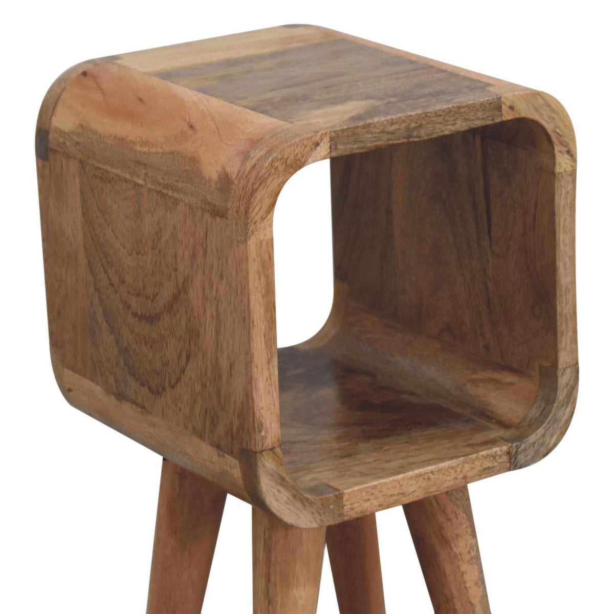 Table de chevet extra mini ouverte en manguier massif – Naturel – vue 7