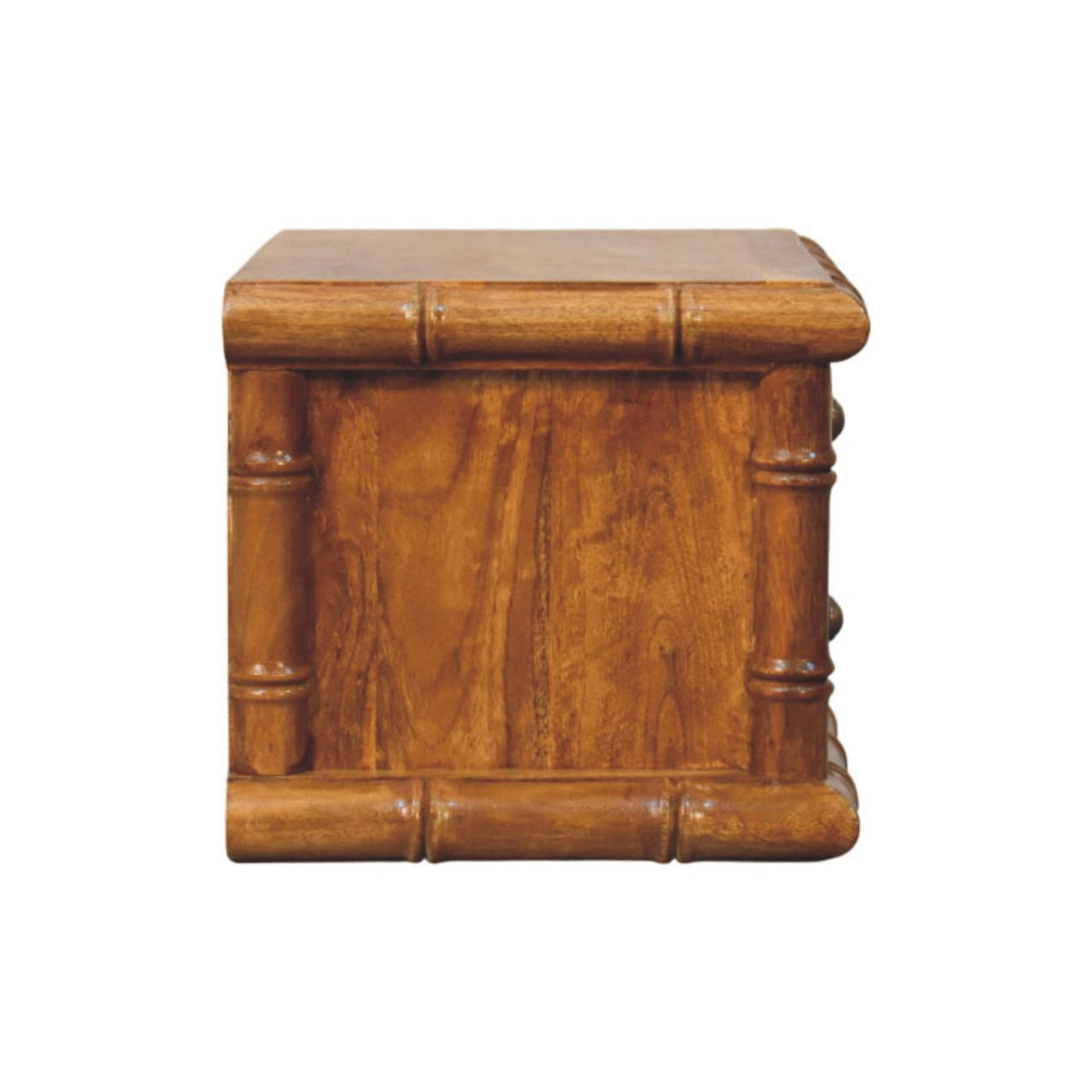 Table de chevet façon bambou en manguier massif – Ambre – vue 8