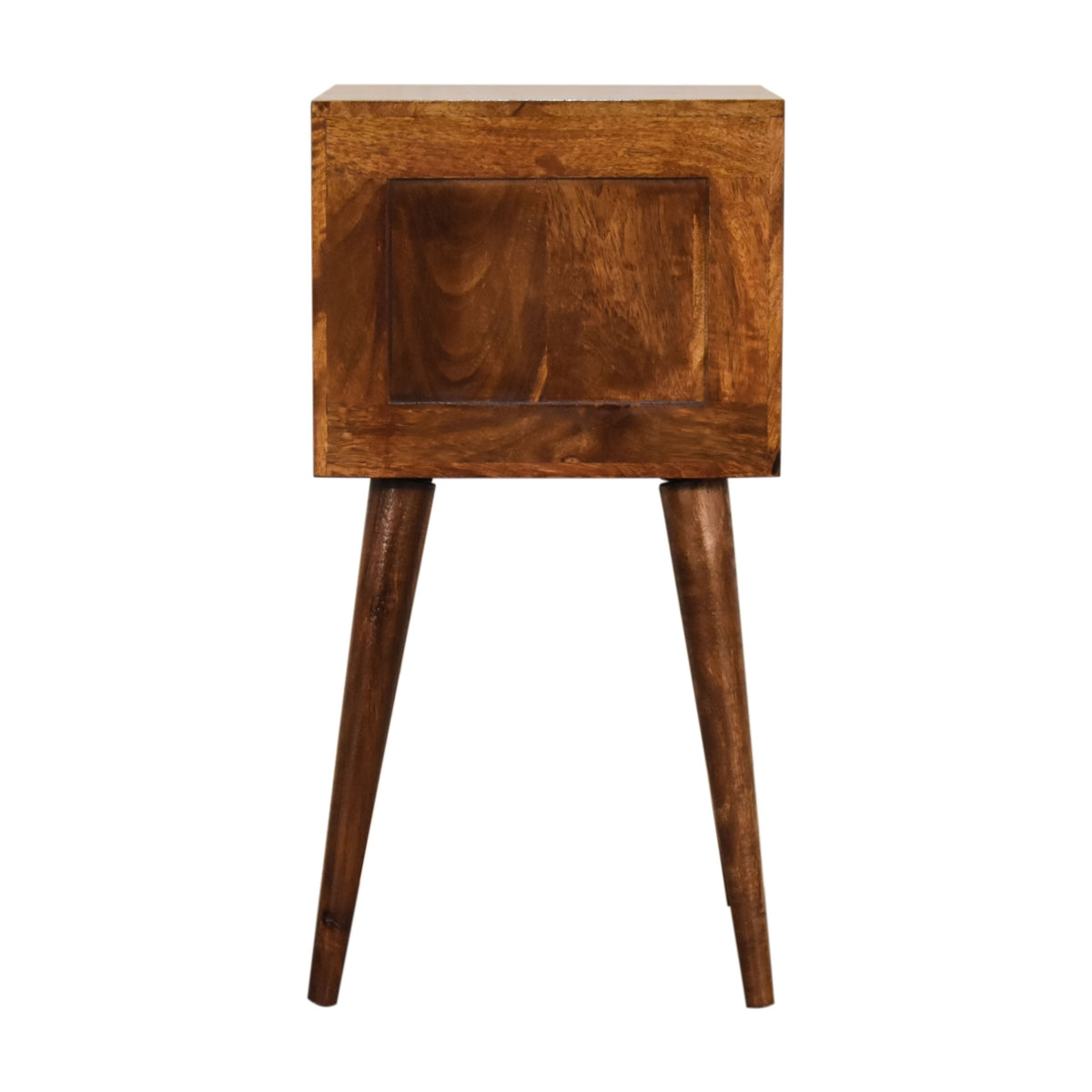 Table de chevet mini à 2 tiroirs en manguier massif – Châtaigne – vue 8