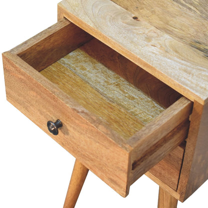 Table de chevet mini à 2 tiroirs en manguier massif – Naturel – vue 7