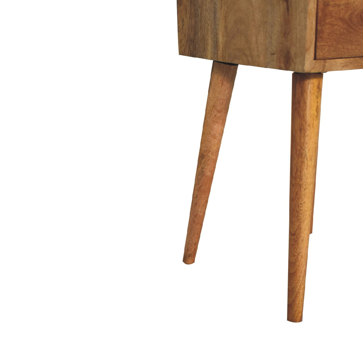 Table de chevet mini à 2 tiroirs en manguier massif – Naturel – vue 8