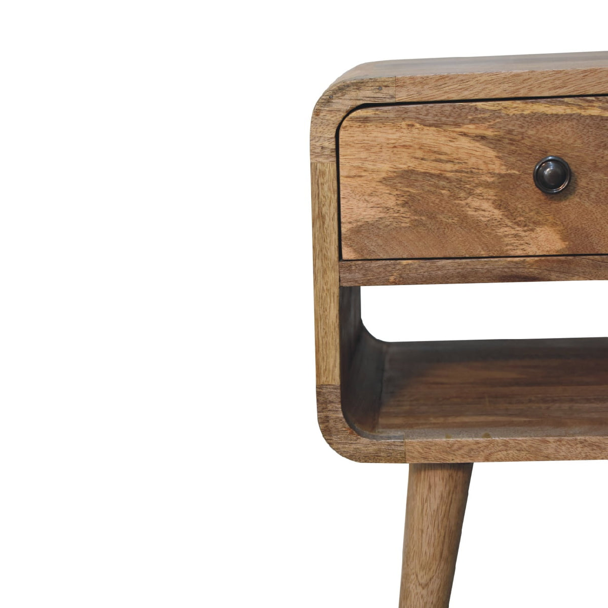 Table de chevet mini à niche basse en manguier massif – Naturel – vue 5