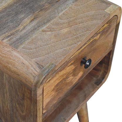 Table de chevet mini à niche basse en manguier massif – Naturel – vue 7