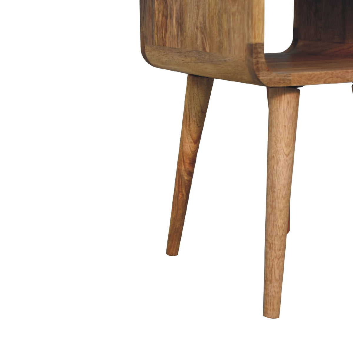 Table de chevet mini à niche basse en manguier massif – Naturel – vue 8
