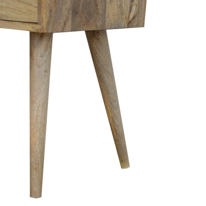 Table de chevet mini à tiroir en manguier massif – Naturel – vue 6