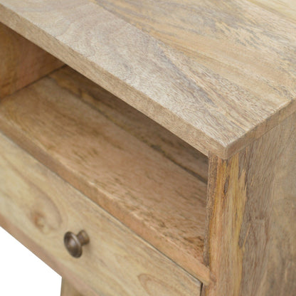 Table de chevet mini à tiroir en manguier massif – Naturel – vue 7