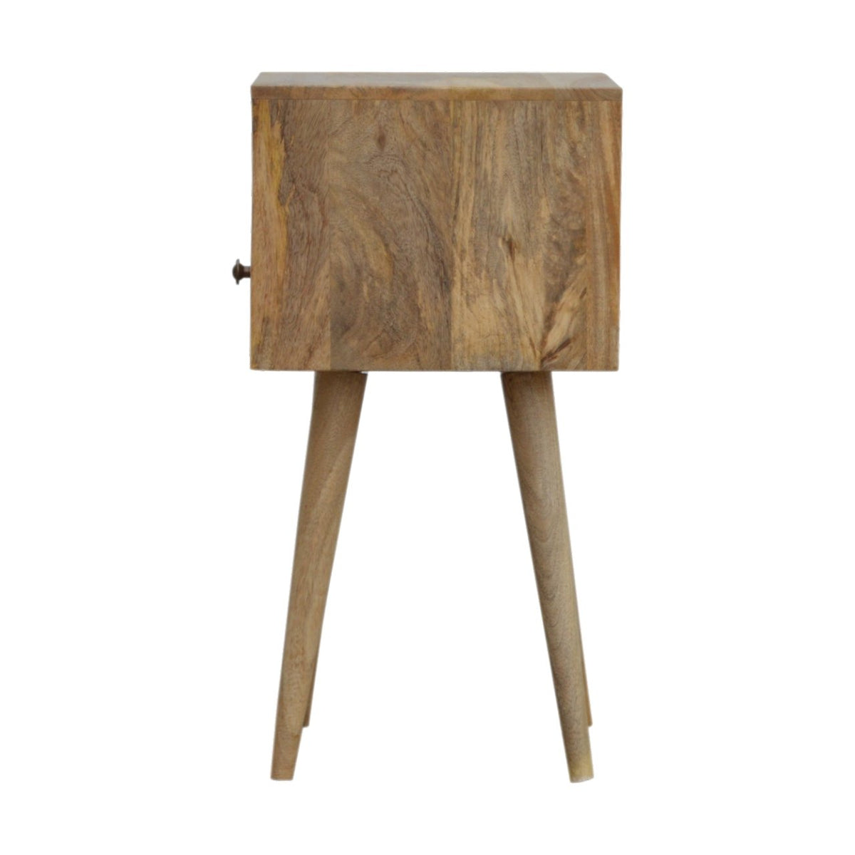 Table de chevet mini à tiroir en manguier massif – Naturel – vue 8