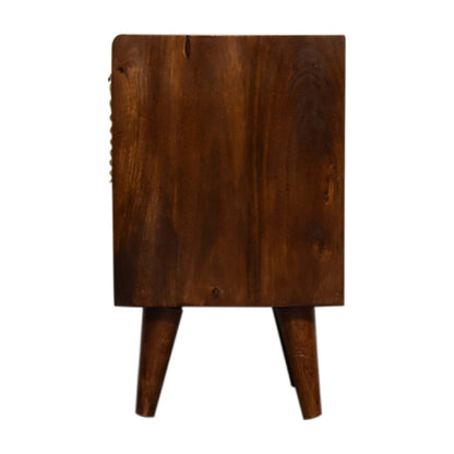 Table de chevet mini à tiroir laiton soleil levant – Châtaigne – vue 9