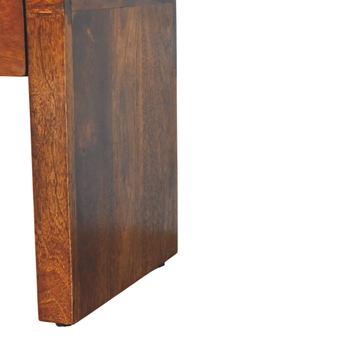 Table de chevet mini aux bords arrondis en manguier massif – Châtaigne – vue 7