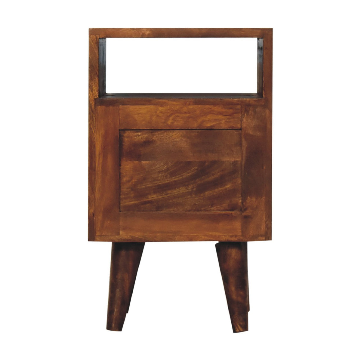 Table de chevet mini esprit Art déco en manguier massif – Châtaigne – vue 10