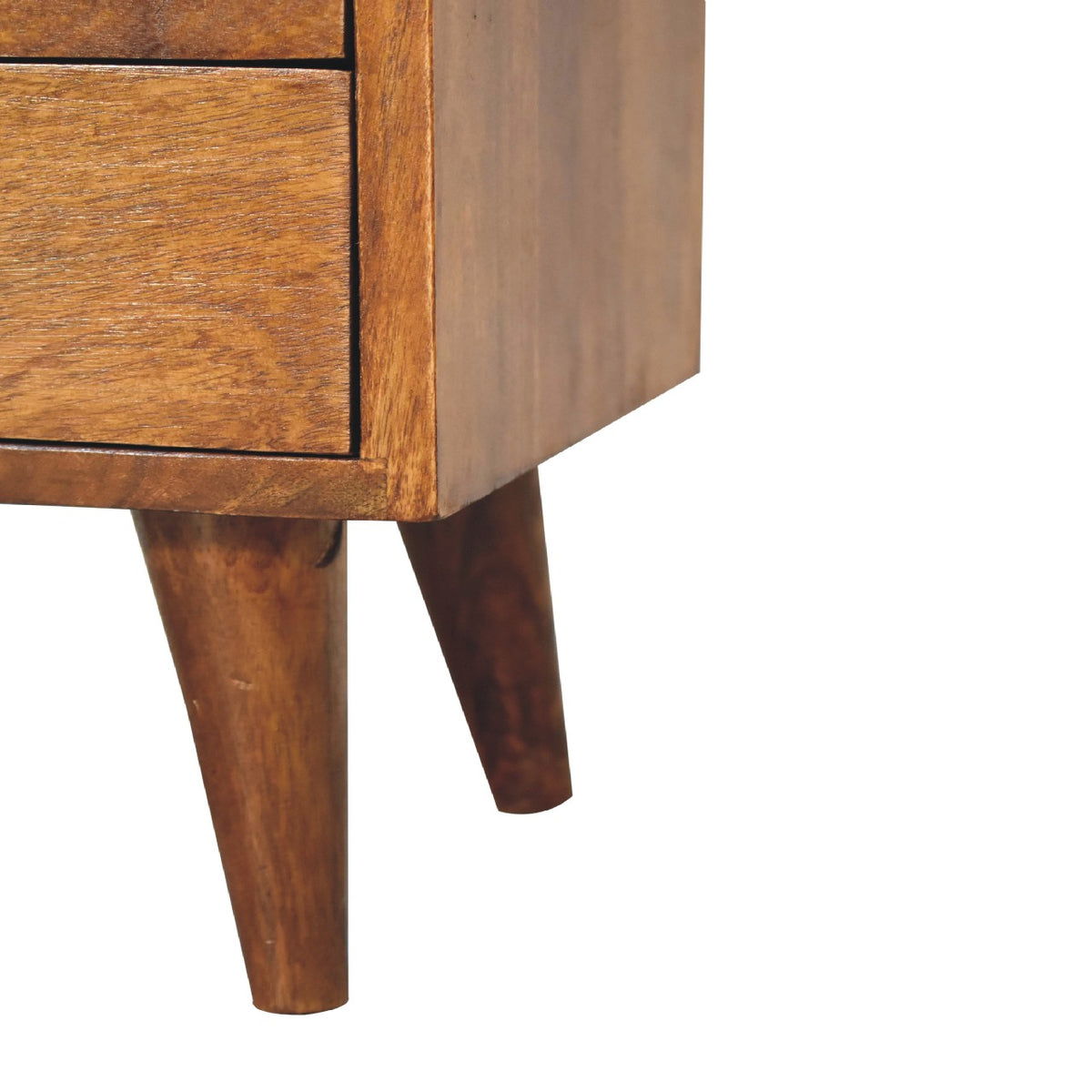 Table de chevet mini esprit Art déco en manguier massif – Châtaigne – vue 8