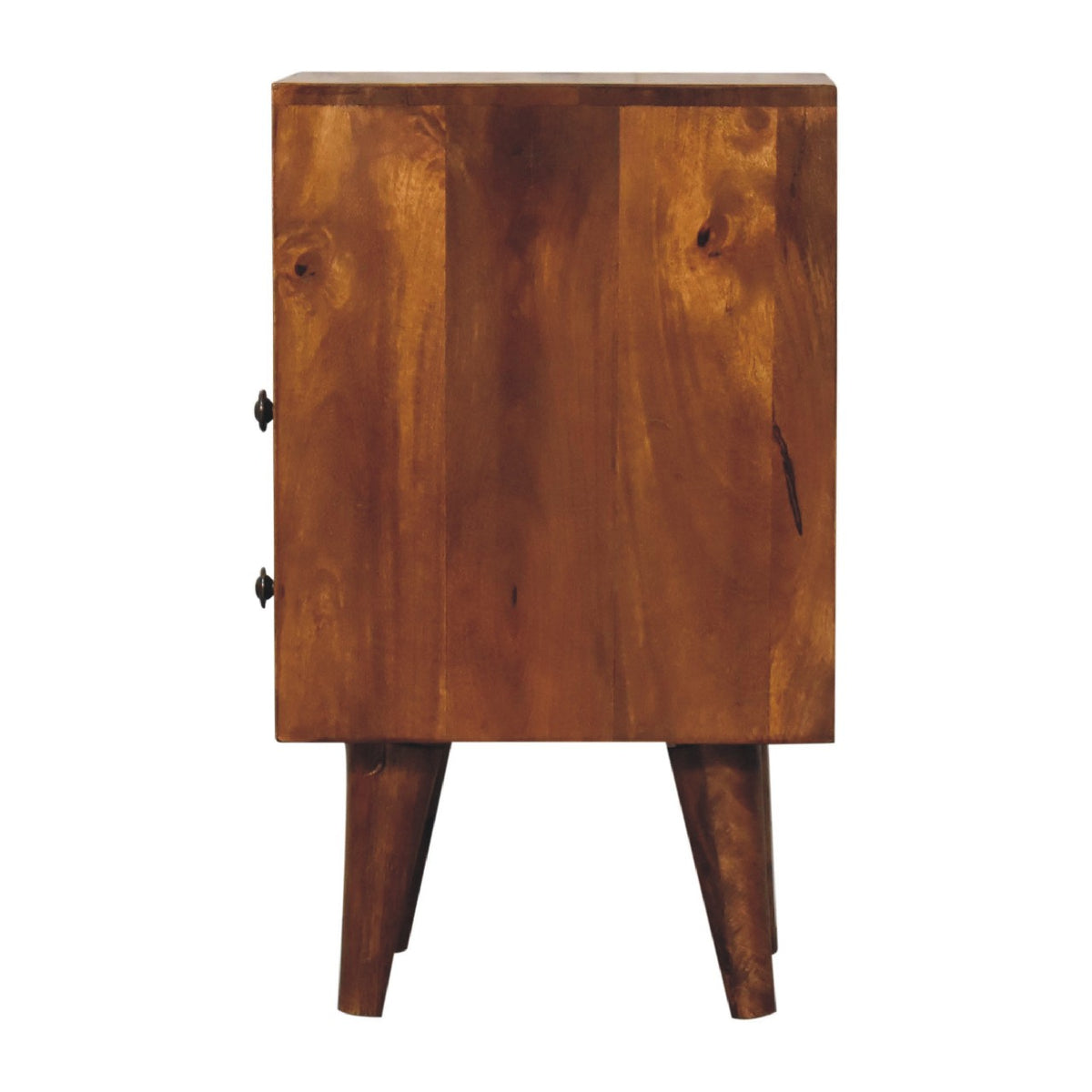 Table de chevet mini esprit Art déco en manguier massif – Châtaigne – vue 9