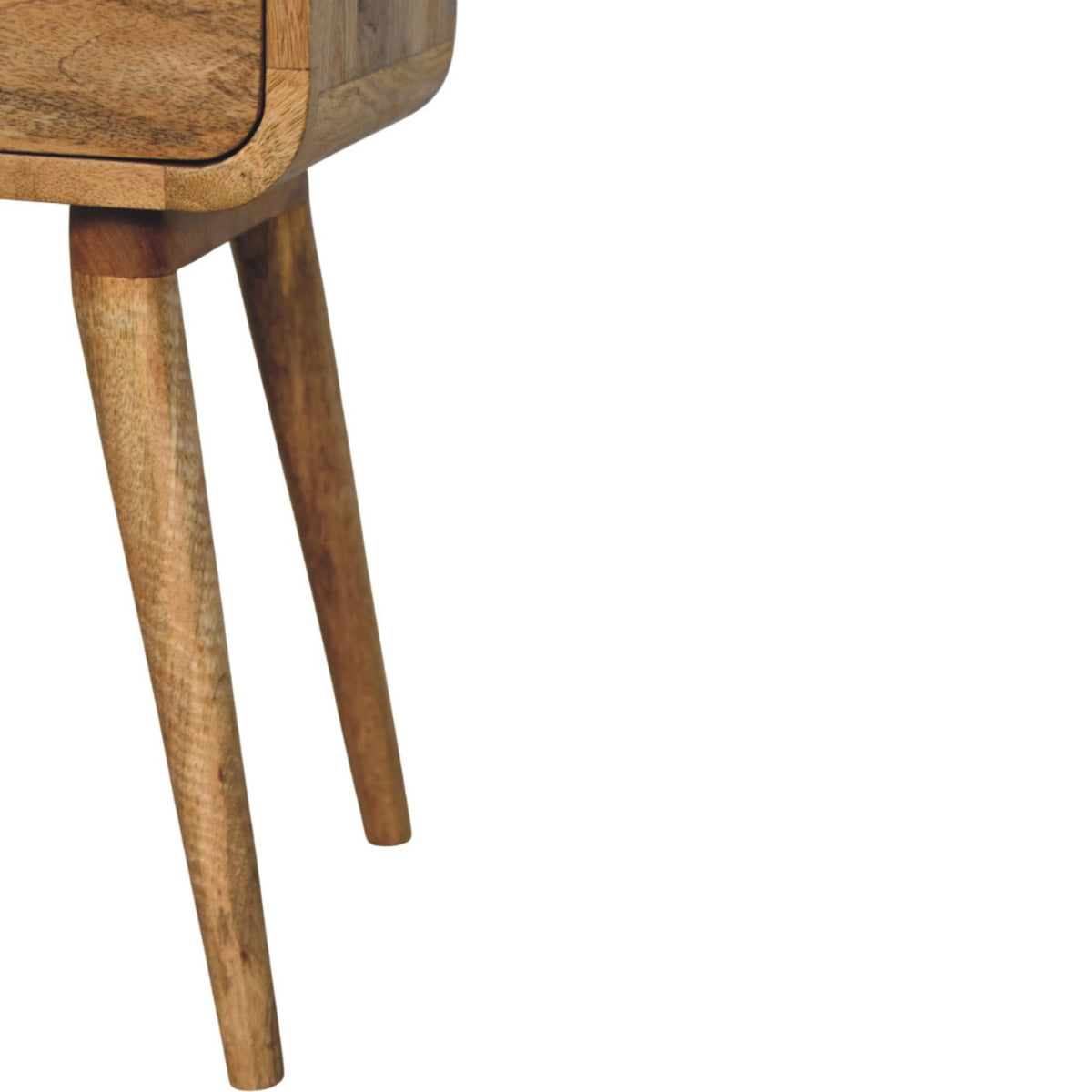Table de chevet mini pieds fuselés en manguier massif – Naturel – vue 7