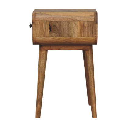 Table de chevet mini pieds fuselés en manguier massif – Naturel – vue 8