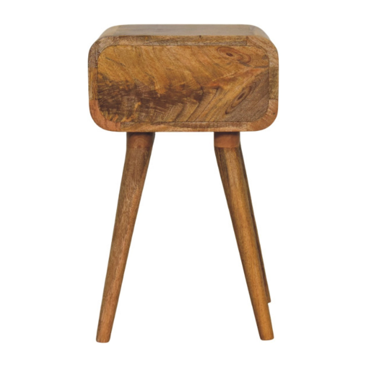 Table de chevet mini pieds fuselés en manguier massif – Naturel – vue 9