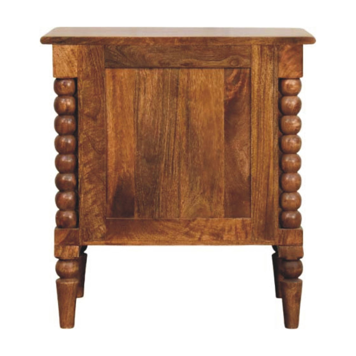 Table de chevet pieds bobine grand modèle en manguier massif – Ambre – vue 9