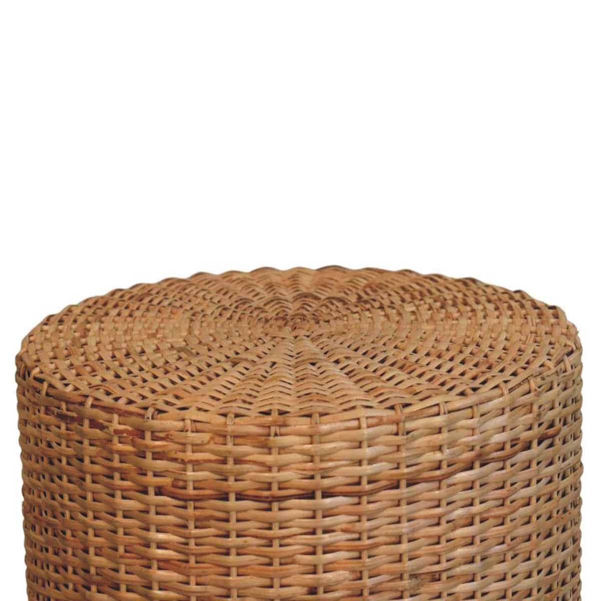 Tabouret rond tressé à pieds tournés – vue 3